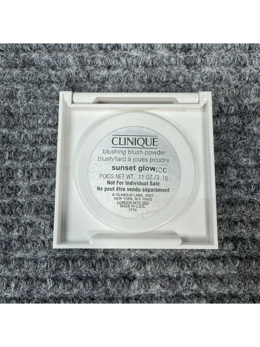 Clinique Blushing Blush Powder Blush SUNSET GLOW Travel Size 0.11 oz/3.1 g NEW
